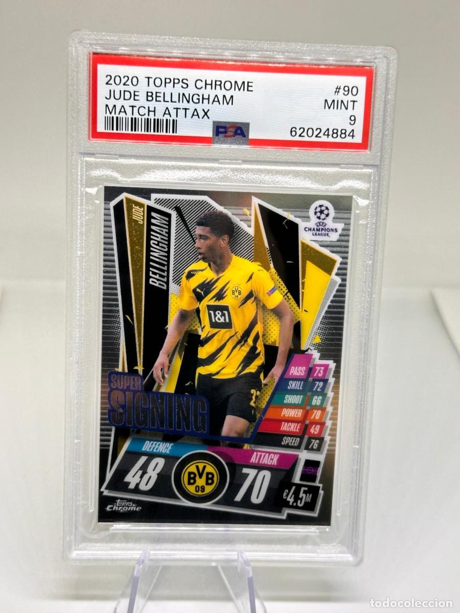 Cromos de Futebol: Rookie Bellingham #90 Borussia Dortmund Topps Chrome Match Attax 2020 21 PSA 9