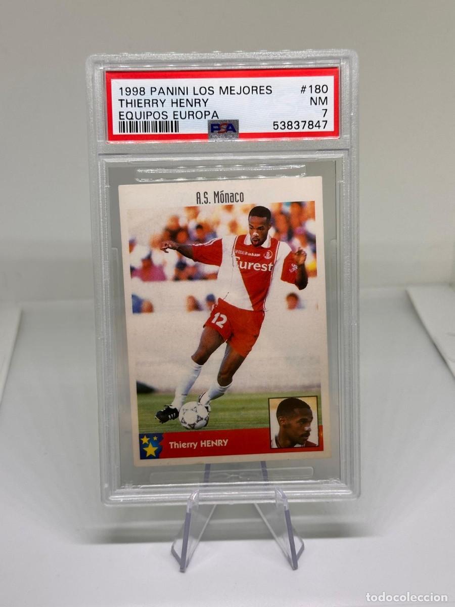 Cromos de Futebol: Thierry Henry #180 AS Monaco Panini Mejores Equipos Europa 1997 98 PSA 7