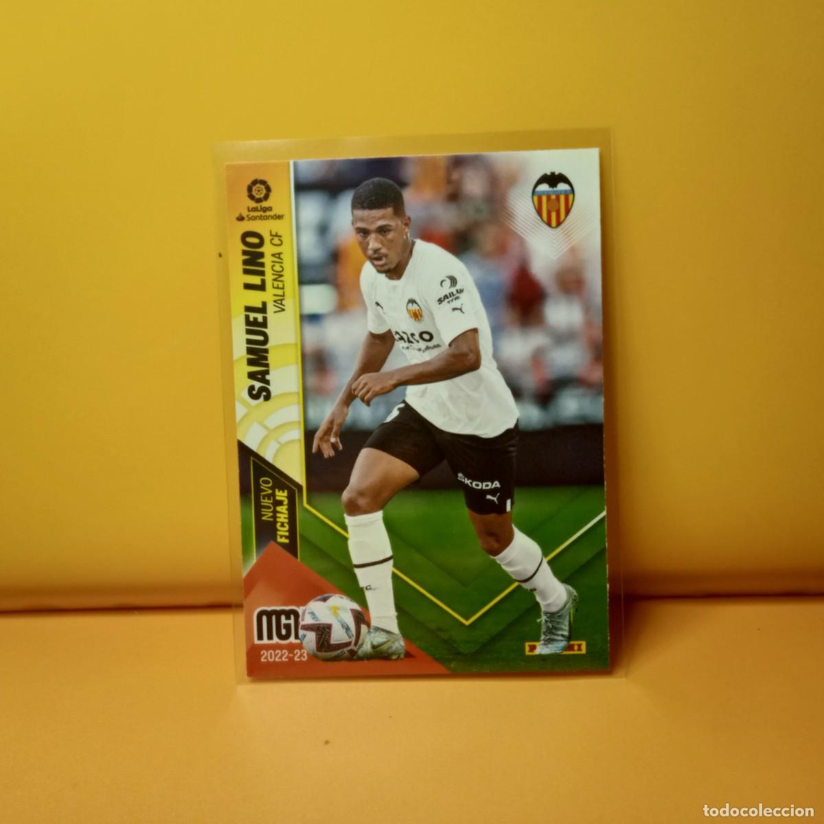 Cromos de Futebol: MEGACRACKS 2022 2023 22/23 (NUEVO FICHAJE) VALENCIA CF SAMUEL LINO 441 2&ordf; EDICI&Oacute;N