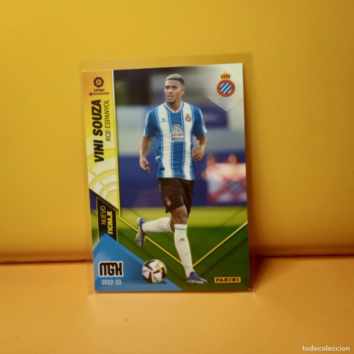 Cromos de f&uacute;tbol: MEGACRACKS 2022 2023 22/23 (NUEVO FICHAJE) R.C.D ESPANYOL VINI SOUZA 452 2&ordf; EDICI&Oacute;N