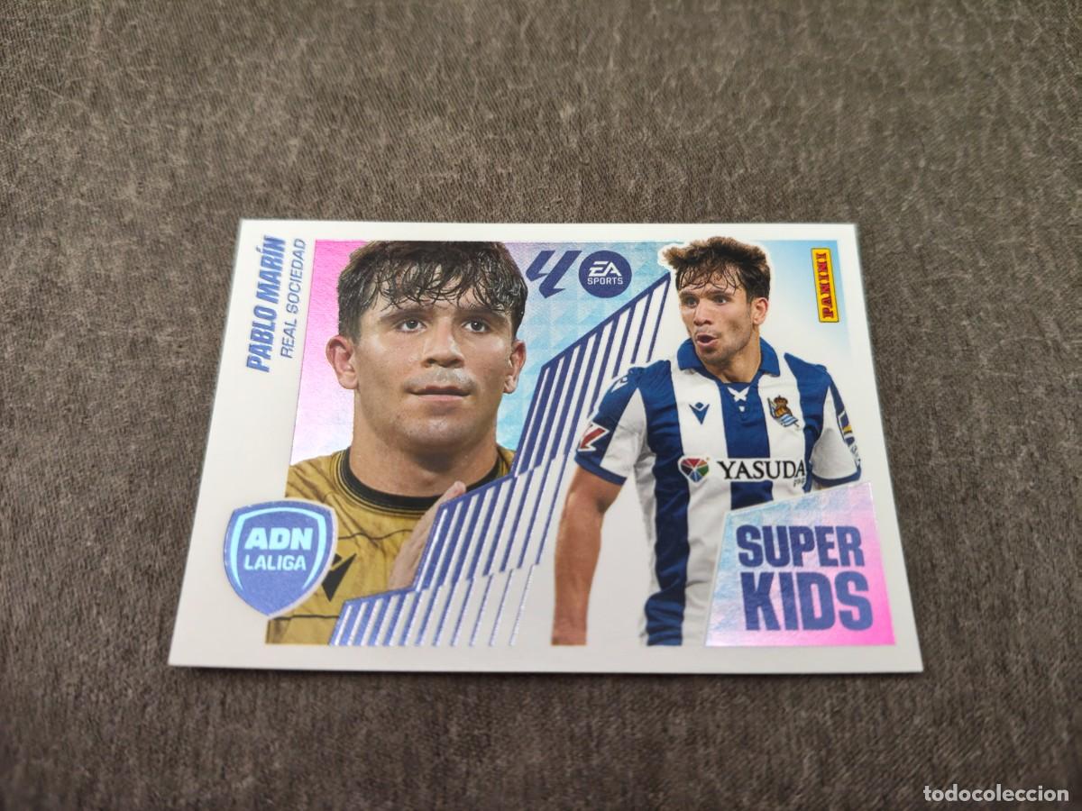 Cromos de f&uacute;tbol: Cromo 15 PABLO MAR&Iacute;N REAL SOCIEDAD SUPER KIDS. Colecci&oacute;n LALIGA F&uacute;tbol 2025-2026 PANINI Nuevo