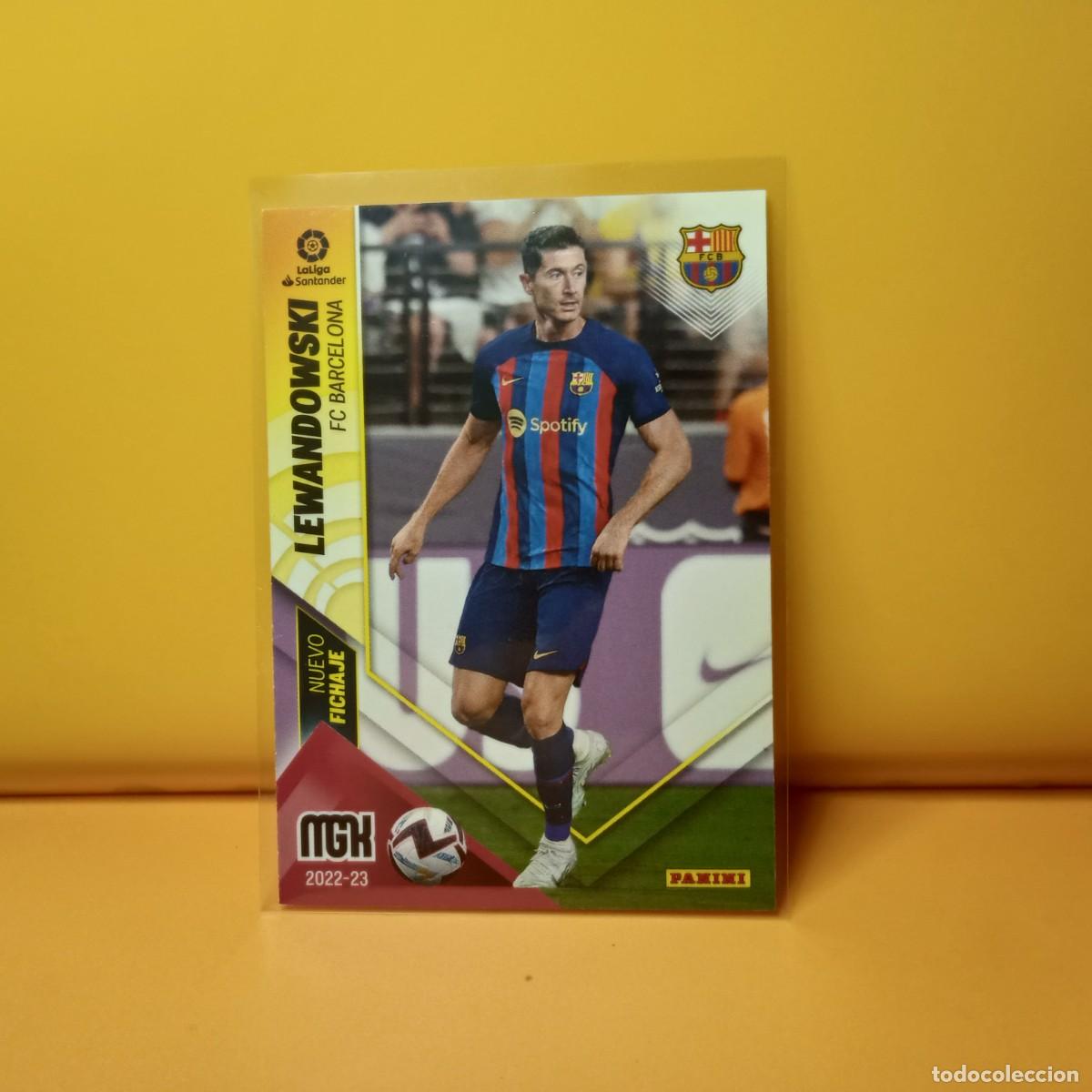 Cromos de f&uacute;tbol: MEGACRACKS 2022 2023 22/23 (NUEVO FICHAJE) F.C BARCELONA LEWANDOWSKI 453 2&ordf; EDICI&Oacute;N