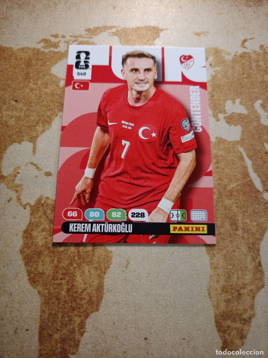 Cromos de f&uacute;tbol: Contender 549 KEREM AKT&Uuml;RKOGLU Adrenalyn WORLD cup 2026