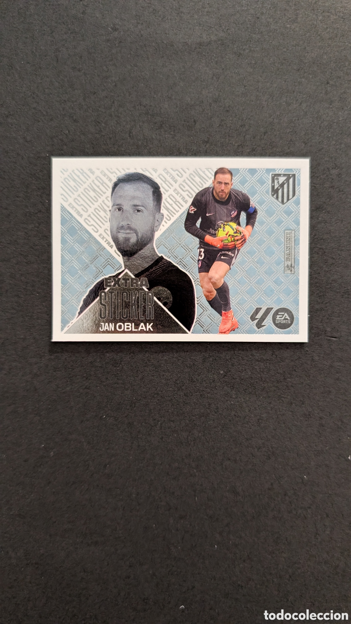 Cromos de f&uacute;tbol: OBLAK ATLETICO MADRID PLATA SILVER EXTRA STICKER LIGA ESTE 2026/27 26 27 NUNCA PEGADO