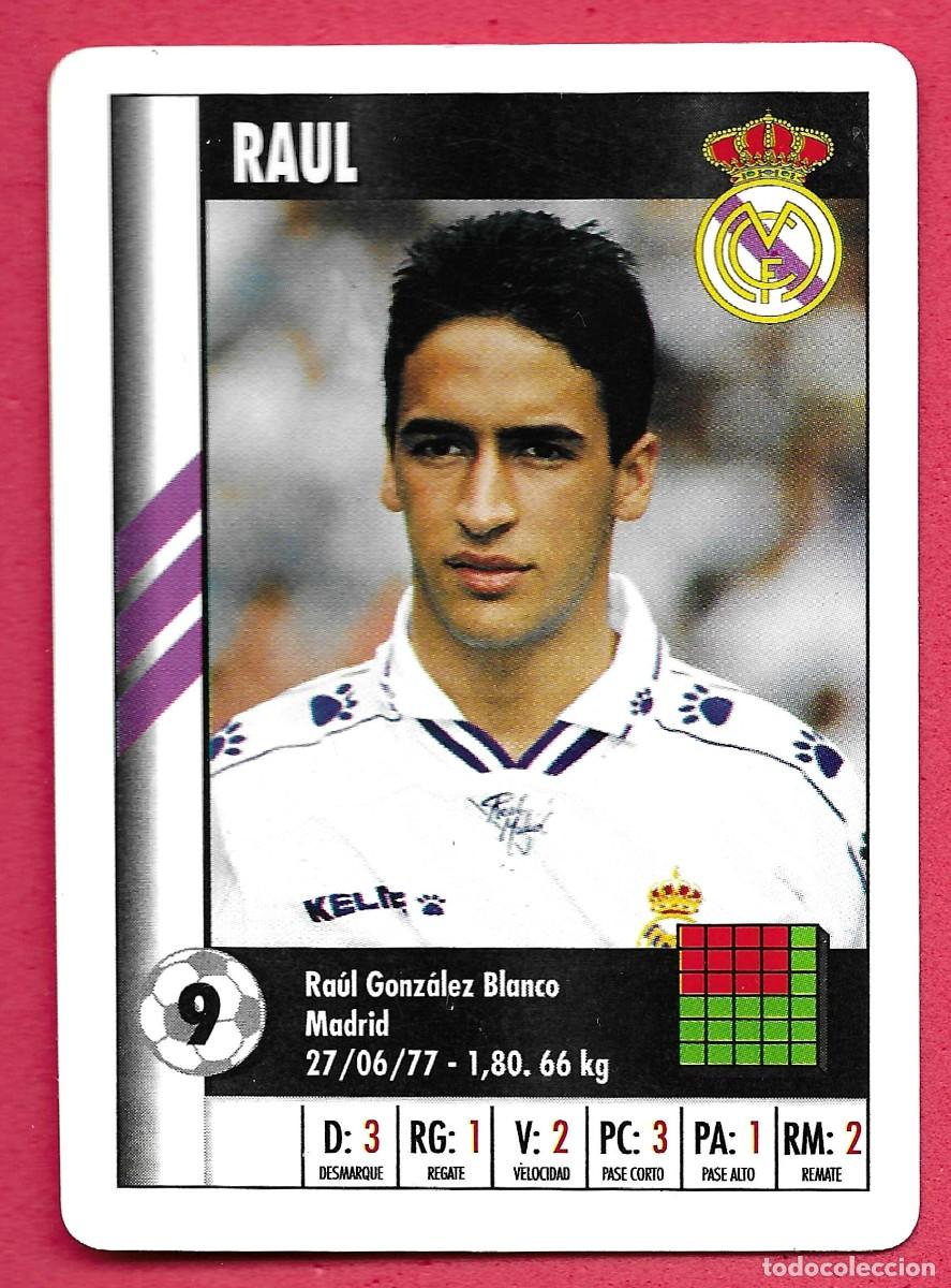 Cromos de f&uacute;tbol: CARTA NAIPE HERACLIO FOURNIER SUPERGOL SUPER GOL MARCA 95 96 1995 1996 - RA&Uacute;L (REAL MADRID)