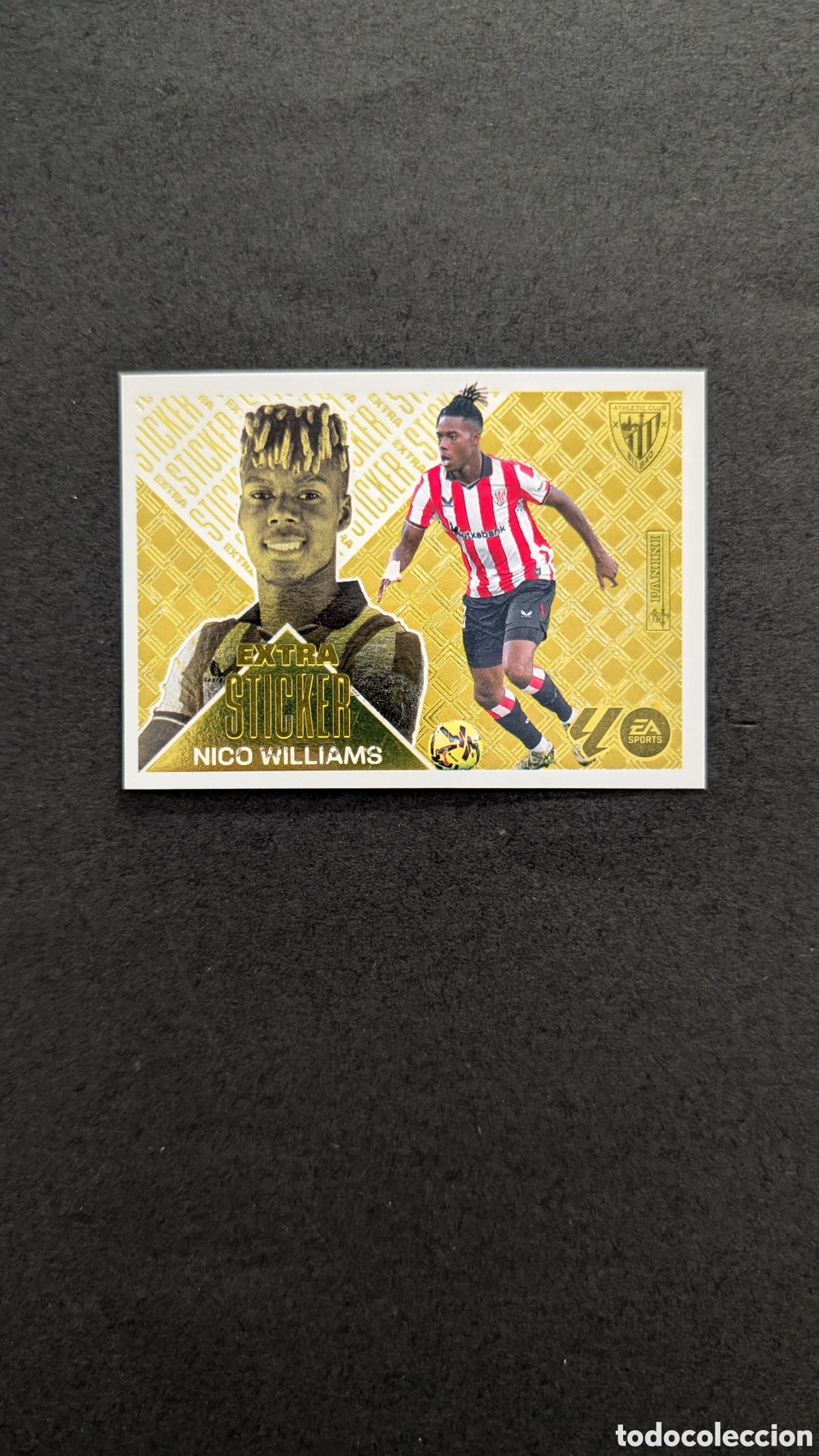 Cromos de f&uacute;tbol: NICO WILLIAMS BILBAO ORO GOLD EXTRA STICKER LIGA ESTE 2026/27 26 27 NUNCA PEGADO