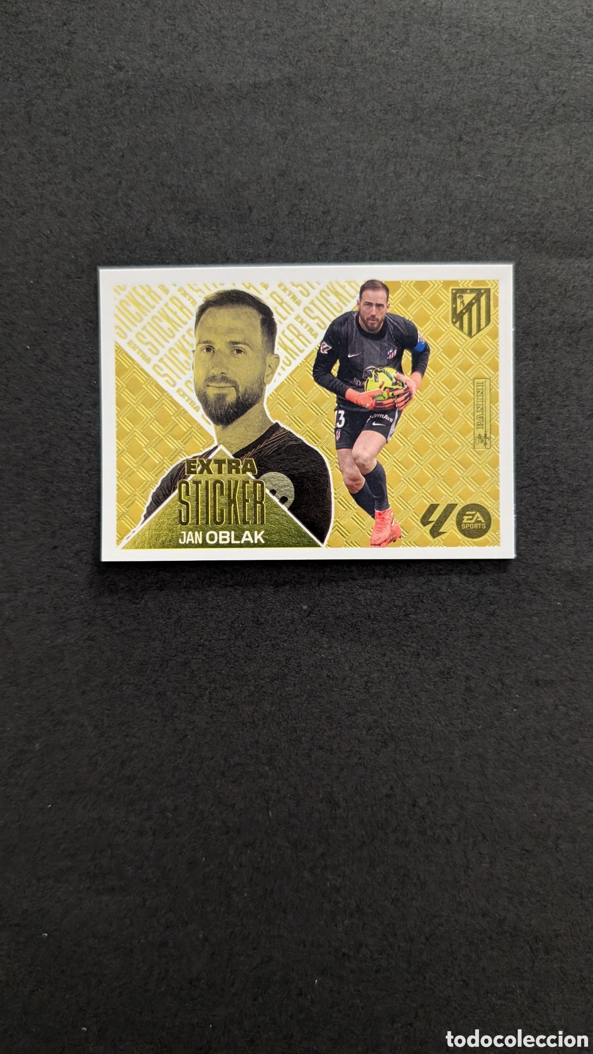 Cromos de f&uacute;tbol: OBLAK ATLETICO MADRID ORO GOLD EXTRA STICKER LIGA ESTE 2026/27 26 27 NUNCA PEGADO