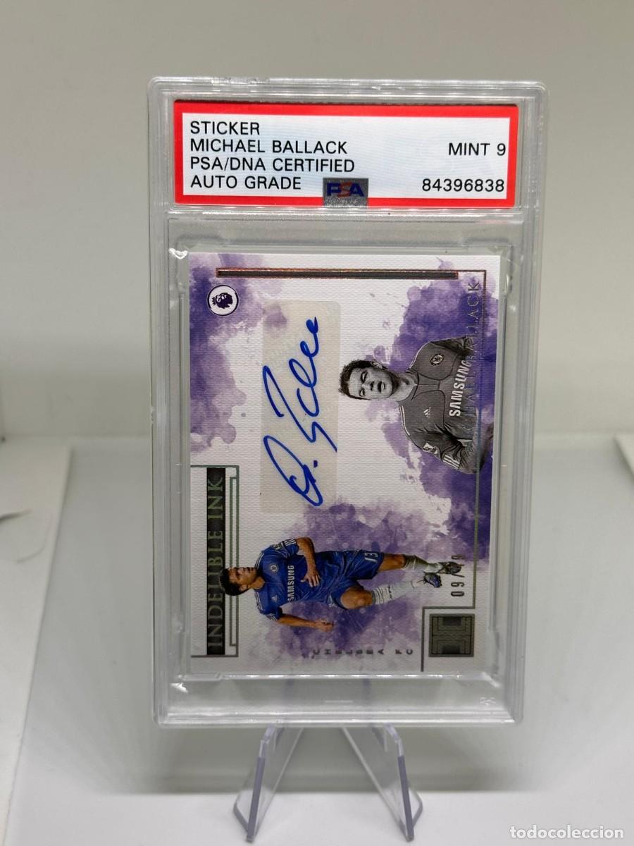 Cromos de f&uacute;tbol: Michael Ballack 09/49 Chelsea Panini Indelible Ink Auto Grade 2019 20 PSA 9
