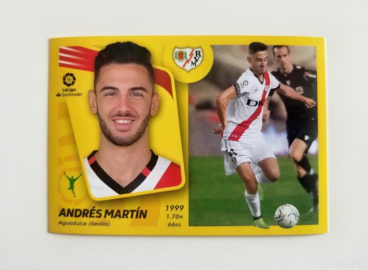 Cromos de f&uacute;tbol: Andr&eacute;s Mart&iacute;n 20 SIN PEGAR NUNCA PEGADO Rayo Vallecano Liga Ediciones Este 21 22 / 2021 2022
