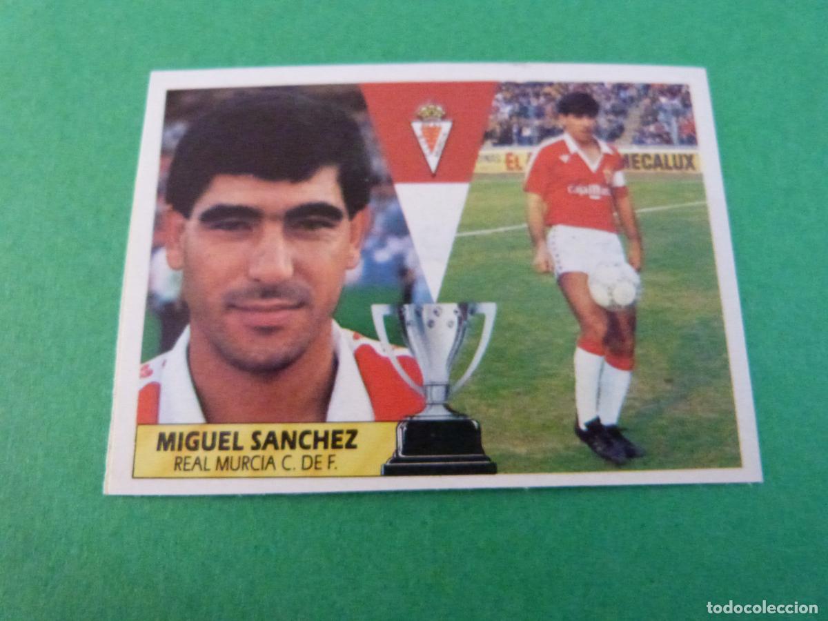 Cromos de f&uacute;tbol: CROMO FUTBOL MIGUEL SANCHEZ REAL MURCIA C.F. RECORTADO LIGA ESTE 1987-1988/87-88