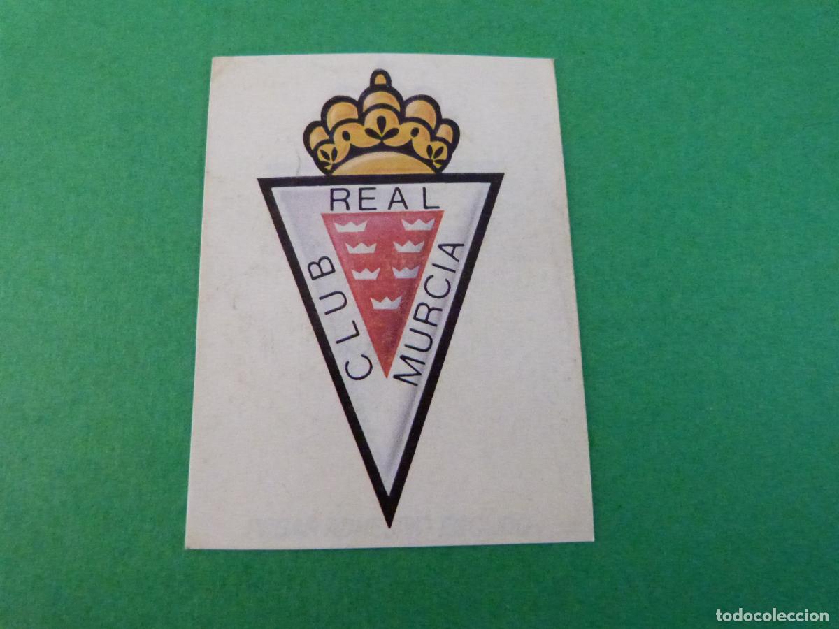 Cromos de f&uacute;tbol: CROMO FUTBOL ESCUDO REAL MURCIA C.F. RECORTADO LIGA ESTE 1987-1988/87-88