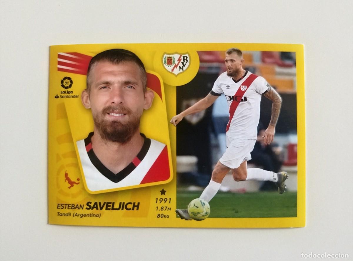 Cromos de f&uacute;tbol: Saveljich 10 SIN PEGAR NUNCA PEGADO Rayo Vallecano Liga Ediciones Este 21 22 / 2021 2022