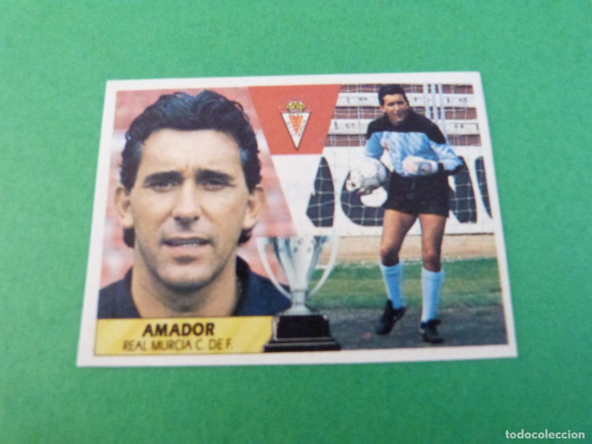 Cromos de f&uacute;tbol: CROMO FUTBOL AMADOR REAL MURCIA C.F. RECORTADO LIGA ESTE 1987-1988/87-88