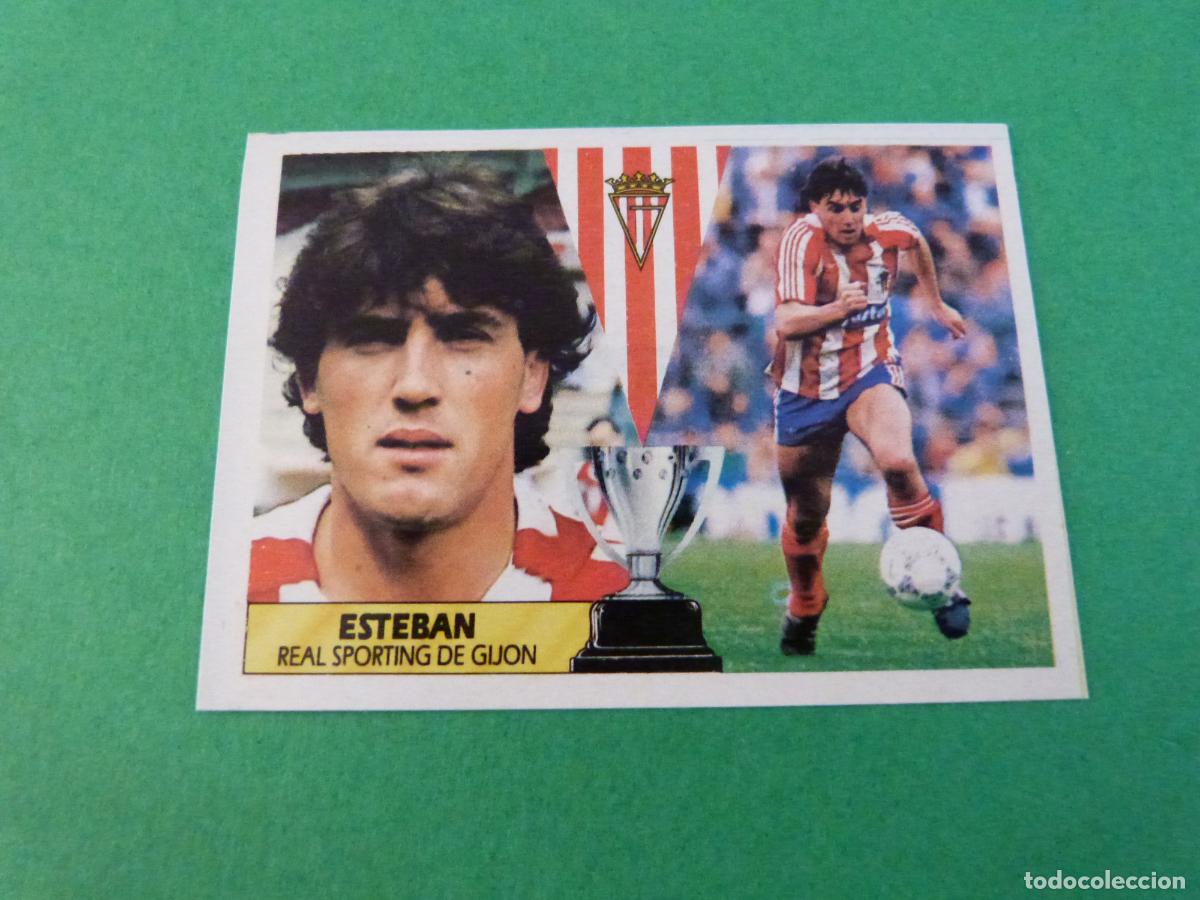 Cromos de f&uacute;tbol: CROMO FUTBOL ESTEBAN SPORTING DE GIJON RECORTADO LIGA ESTE 1987-1988/87-88