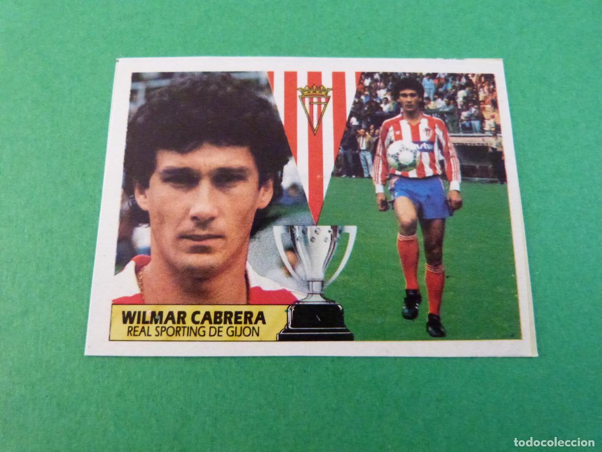 Cromos de f&uacute;tbol: CROMO FUTBOL WILMAR CABRERA SPORTING DE GIJON RECORTADO LIGA ESTE 1987-1988/87-88
