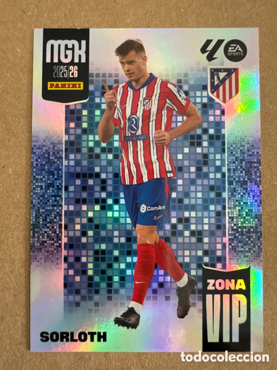 Cromos de f&uacute;tbol: # 404 Sorloth Atl&eacute;tico de Madrid Zona Vip Megacracks 25 26 2025 2026 MGK