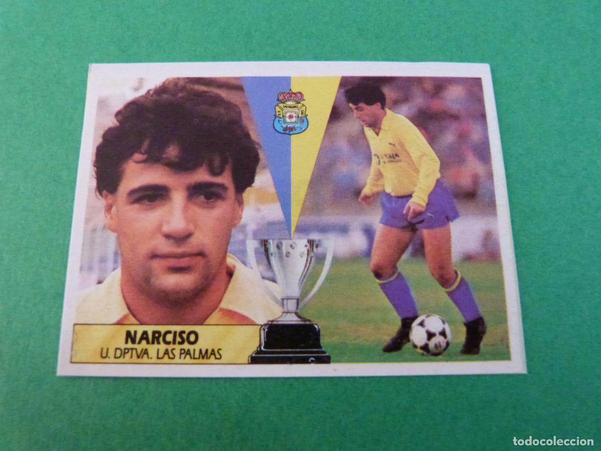 Cromos de f&uacute;tbol: CROMO FUTBOL NARCISO U.D. LAS PALMAS RECORTADO LIGA ESTE 1987-1988/87-88