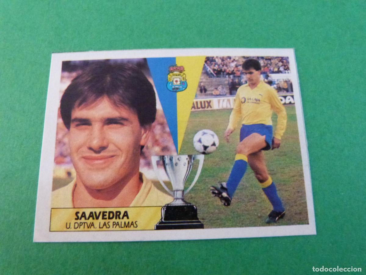 Cromos de f&uacute;tbol: CROMO FUTBOL SAAVEDRA U.D. LAS PALMAS RECORTADO LIGA ESTE 1987-1988/87-88