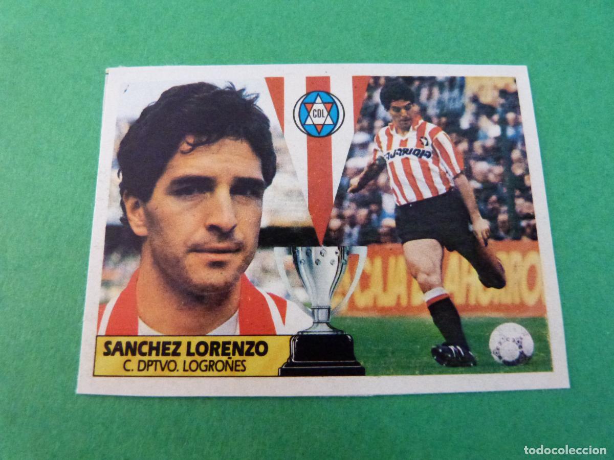 Cromos de f&uacute;tbol: CROMO FUTBOL SANCHEZ LORENZO C.D. LOGRO&Ntilde;ES RECORTADO LIGA ESTE 1987-1988/87-88