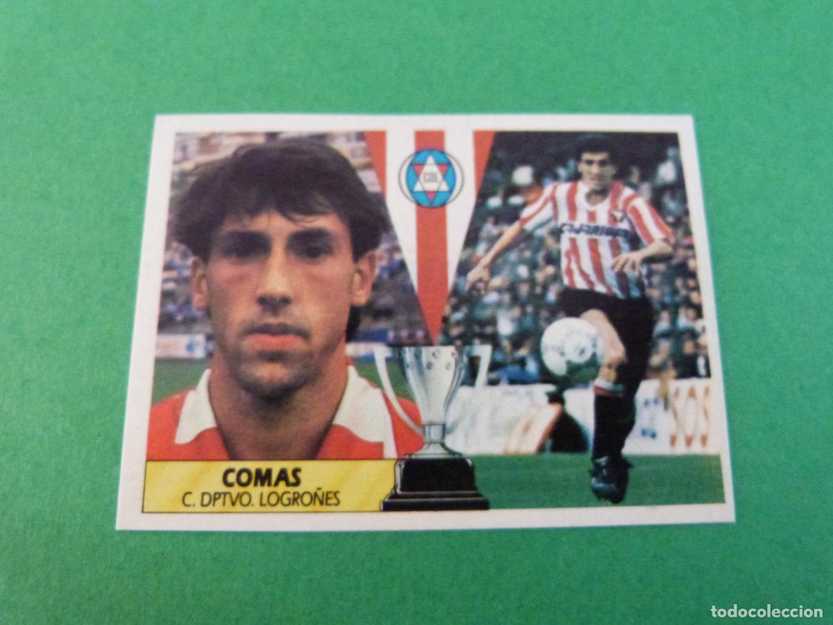Cromos de f&uacute;tbol: CROMO FUTBOL COMAS C.D. LOGRO&Ntilde;ES RECORTADO LIGA ESTE 1987-1988/87-88