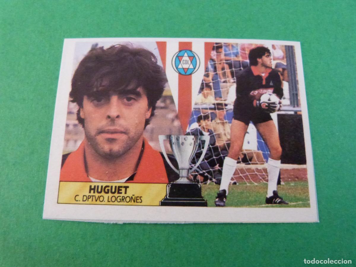 Cromos de f&uacute;tbol: CROMO FUTBOL HUGUET C.D. LOGRO&Ntilde;ES RECORTADO LIGA ESTE 1987-1988/87-88