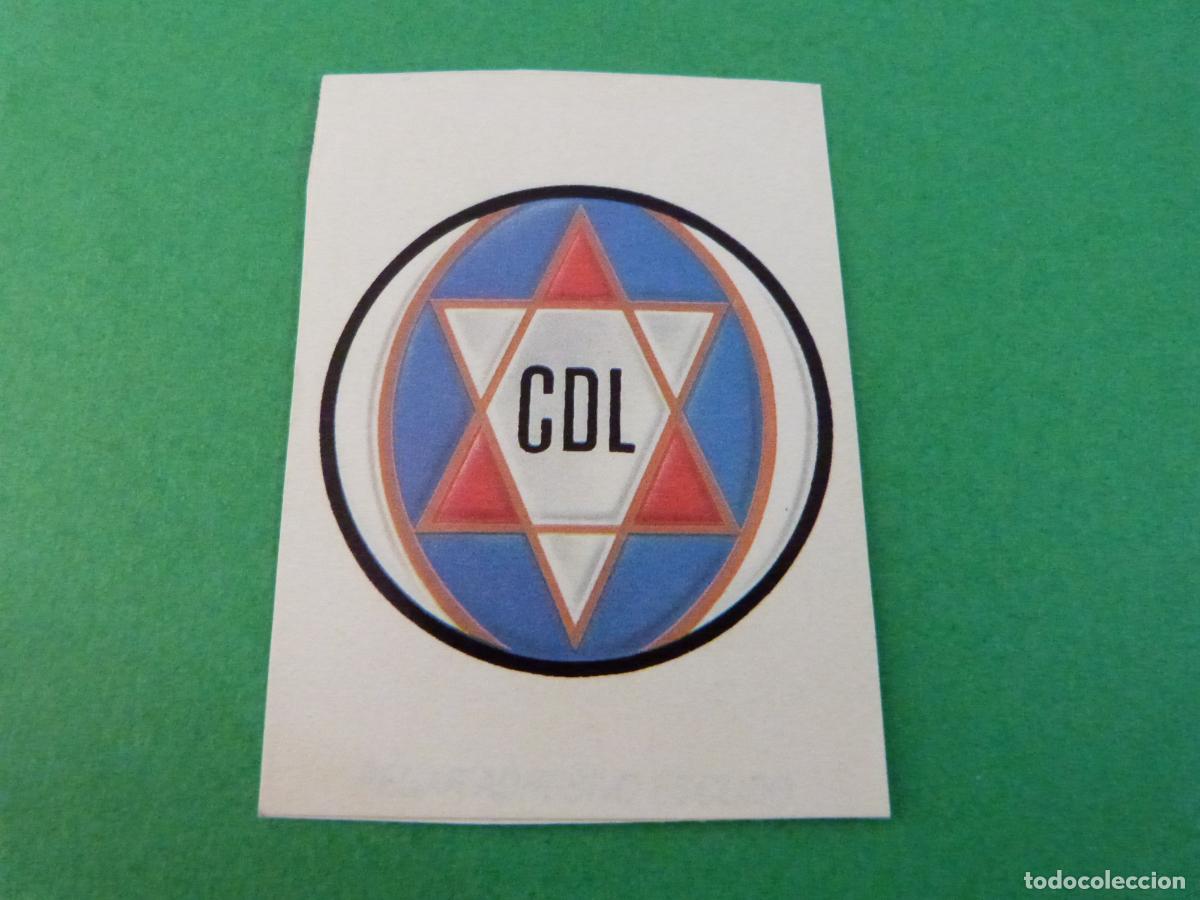 Cromos de f&uacute;tbol: CROMO FUTBOL ESCUDO C.D. LOGRO&Ntilde;ES RECORTADO LIGA ESTE 1987-1988/87-88