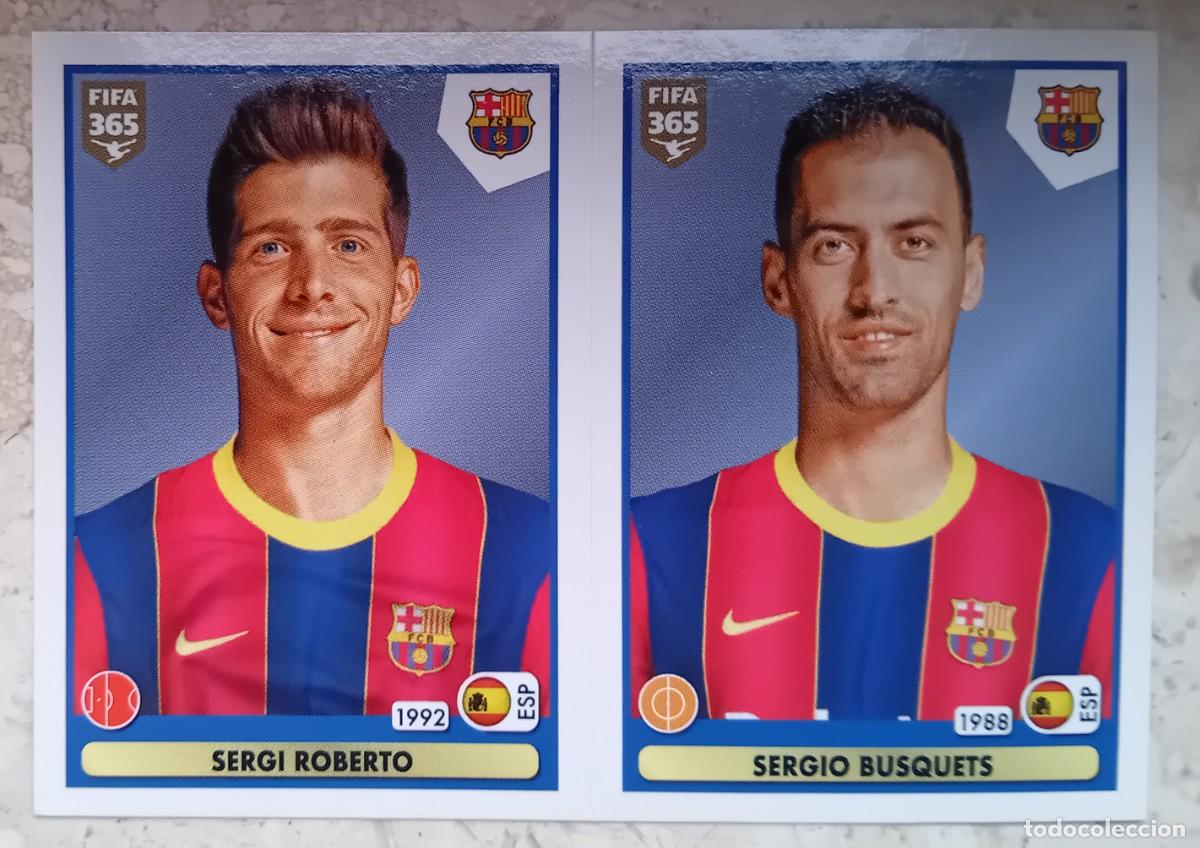 Cromos de f&uacute;tbol: Figurina Panini 2020-21 Cromo Fifa 365 2021 Sergi Roberto Sergio Busquets Barcelona n 110