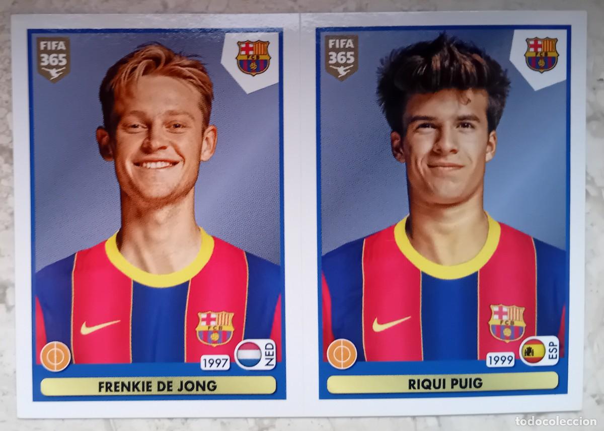 Cromos de f&uacute;tbol: Figurina Panini 2020-21 Cromo Fifa 365 2021 De Jong Riqui Puig Barcelona n 114