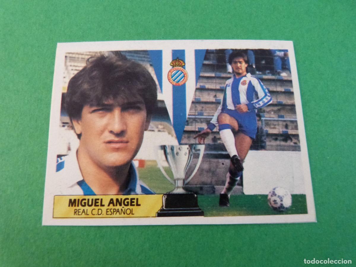Fu&szlig;ball-Sticker: CROMO FUTBOL MIGUEL ANGEL R.C.D. ESPA&Ntilde;OL-ESPANYOL RECORTADO LIGA ESTE 1987-1988/87-88