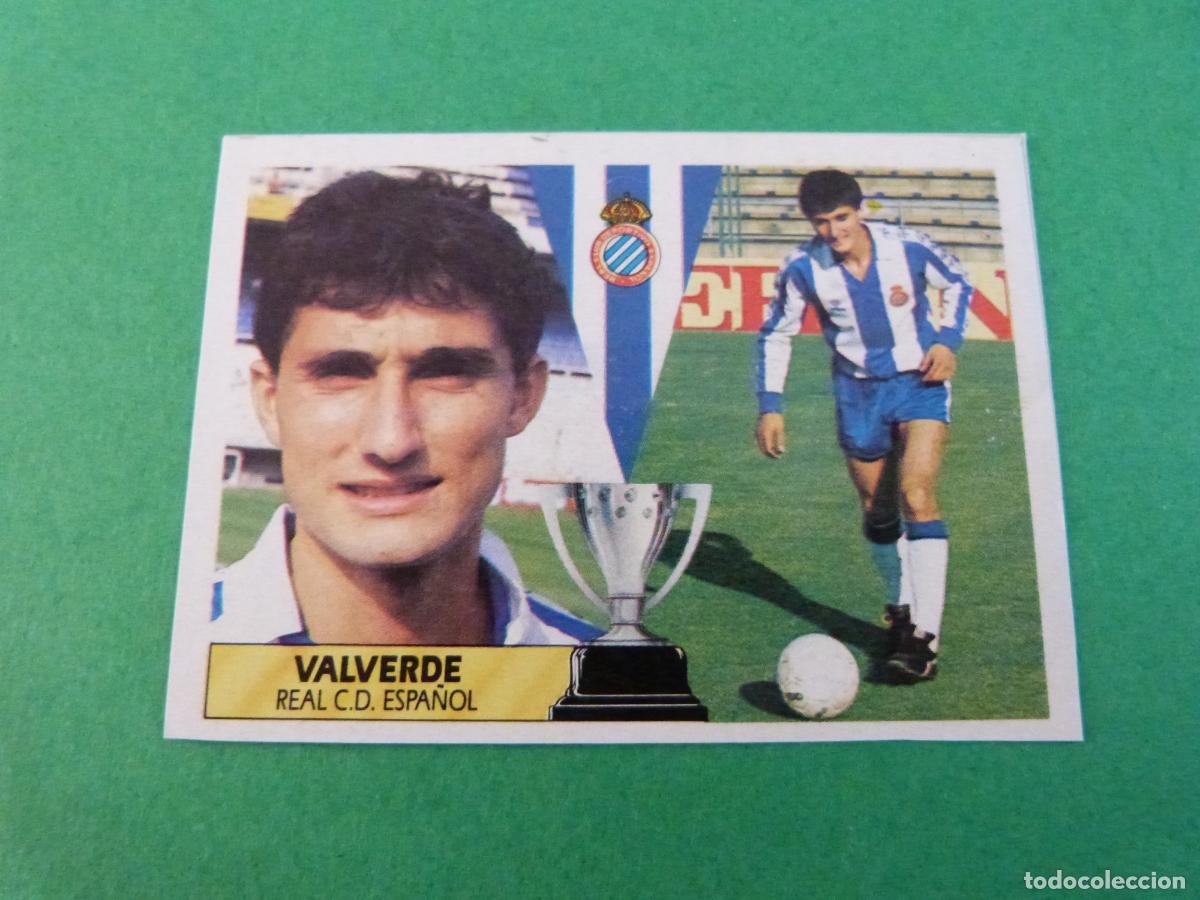 Fu&szlig;ball-Sticker: CROMO FUTBOL VALVERDE R.C.D. ESPA&Ntilde;OL-ESPANYOL RECORTADO LIGA ESTE 1987-1988/87-88