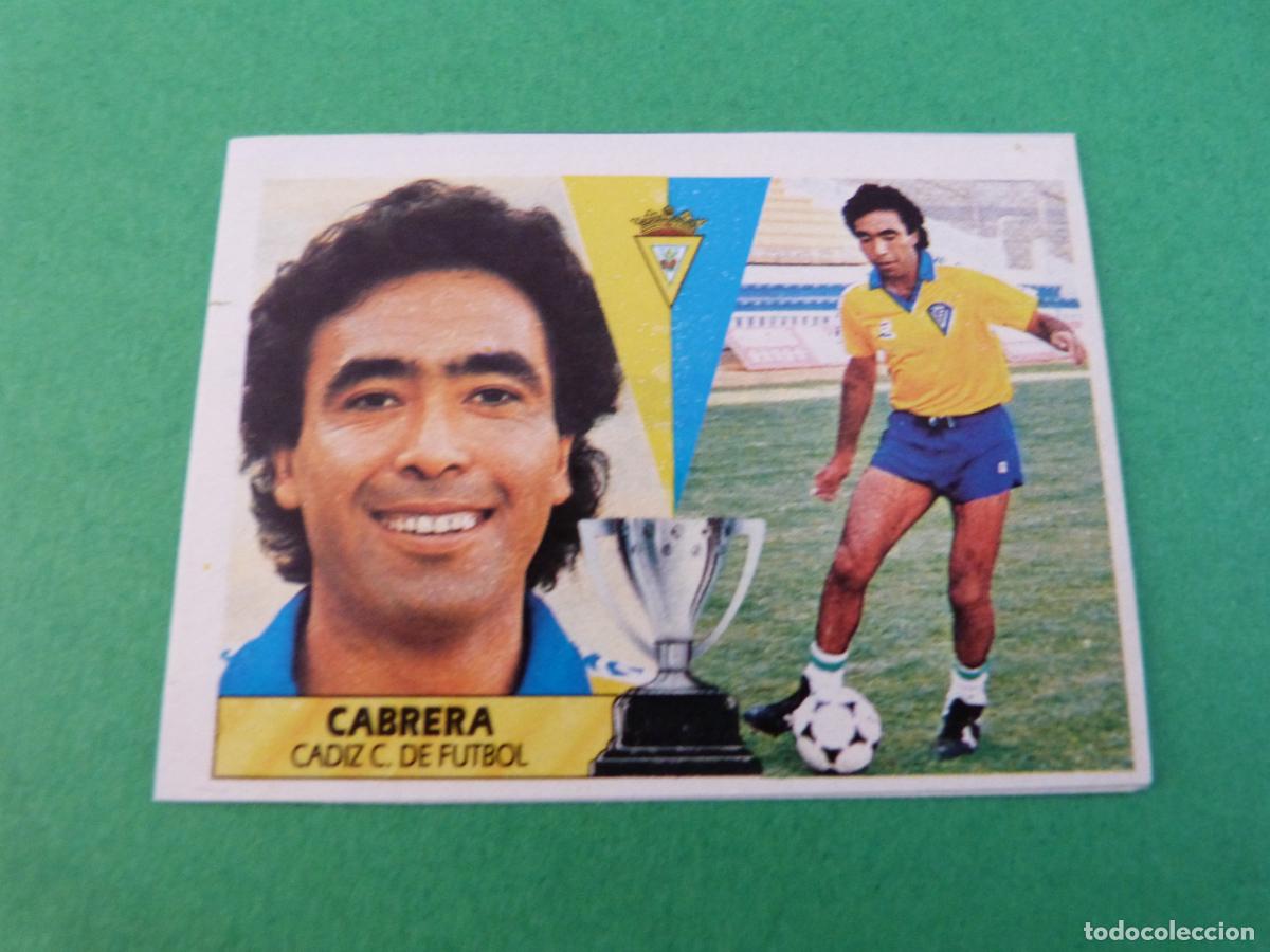 Football Stickers: CROMO FUTBOL CABRERA CADIZ C.F. RECORTADO LIGA ESTE 1987-1988/87-88