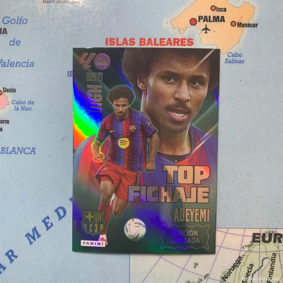 Football Stickers: Karim Adeyemi edici&oacute;n limitada Top Fichaje Del Barcelona Megacracks 26-27 2026-2027