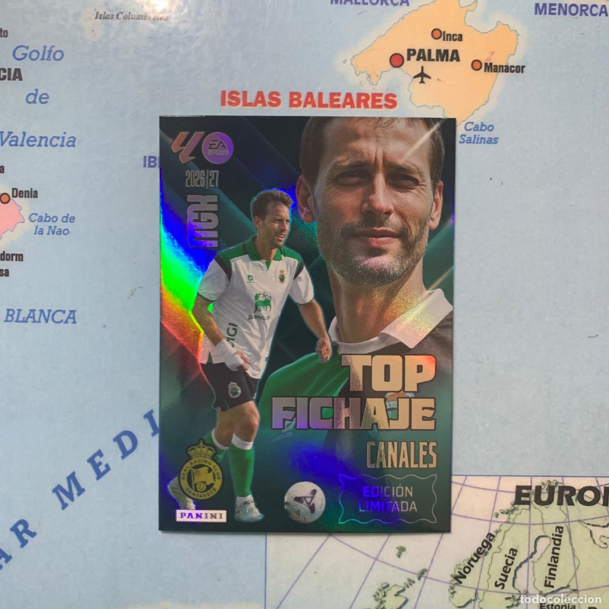 Football Stickers: Canales edici&oacute;n limitada Top Fichaje Del Racing de Santander Megacracks 26-27 2026-2027