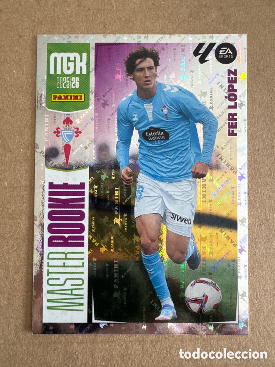 Football Stickers: # 411 Fer L&oacute;pez Celta de Vigo Master Rookie Megacracks 25 26 2025 2026 MGK