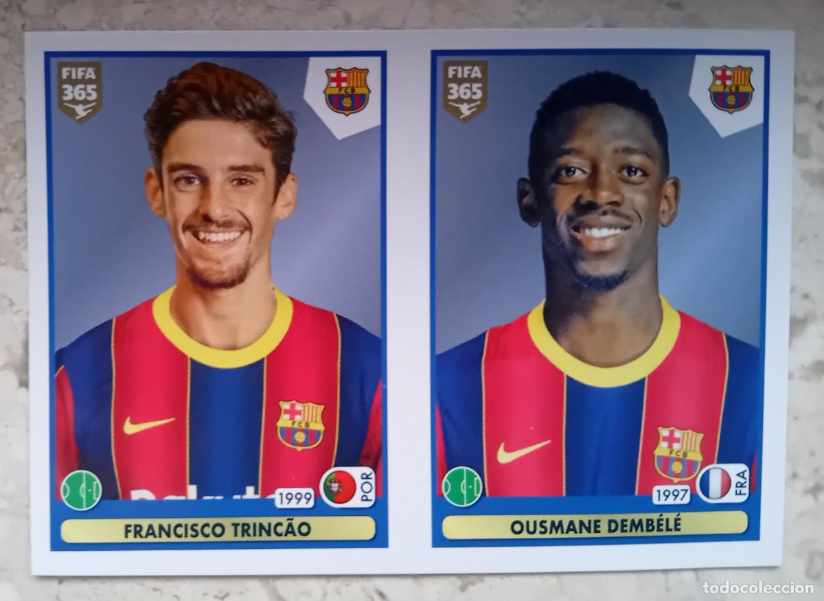 Cromos de f&uacute;tbol: Figurina Panini 2020-21 Cromo Fifa 365 2021 Trincao Dembel&eacute; Barcelona n 116