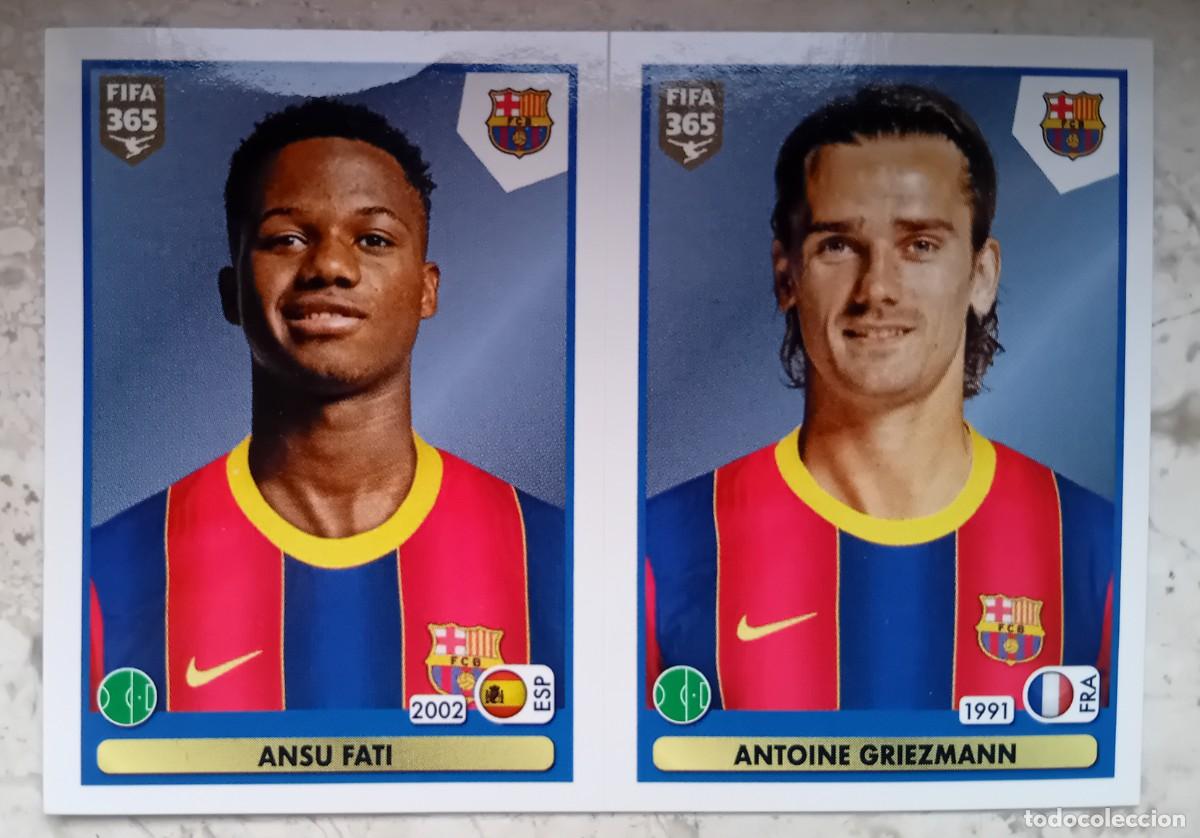 Cromos de f&uacute;tbol: Figurina Panini 2020-21 Cromo Fifa 365 2021 Ansu Fati Griezmann Barcelona n 117