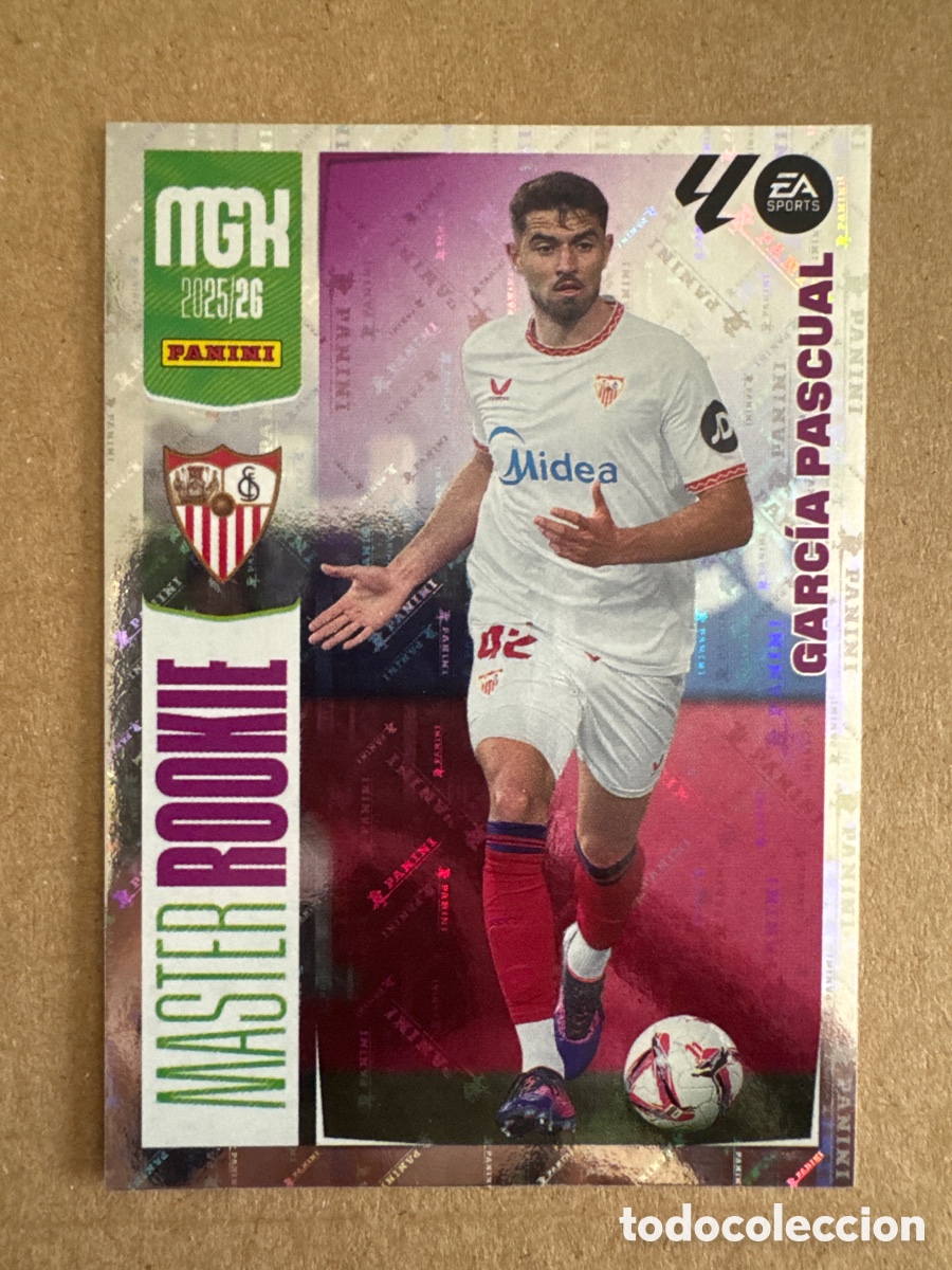 Cromos de f&uacute;tbol: # 412 Garc&iacute;a Pascual Sevilla Master Rookie Megacracks 25 26 2025 2026 MGK