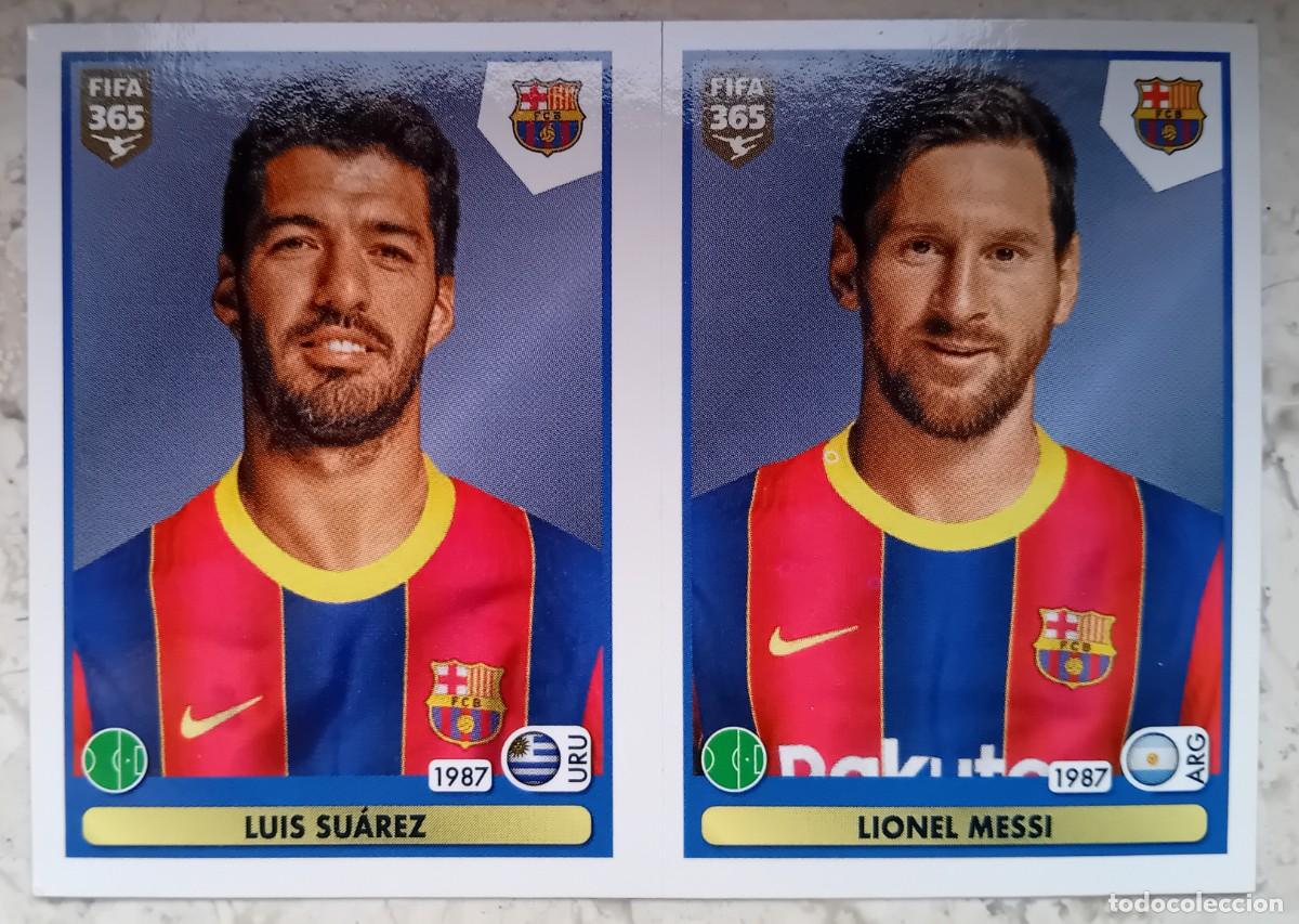 Cromos de f&uacute;tbol: Figurina Panini 2020-21 Cromo Fifa 365 2021 Luis Suarez Lionel Messi Barcelona n 118
