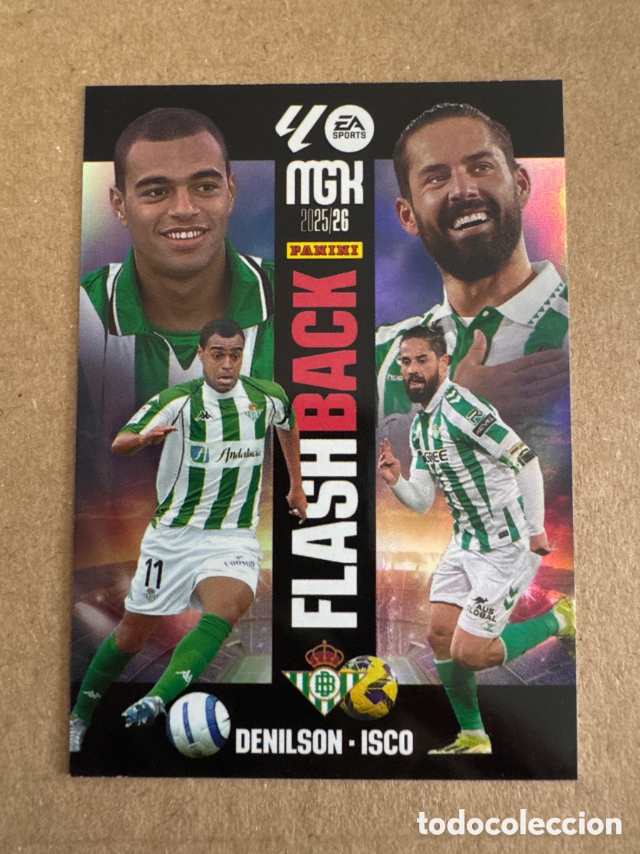 Cromos de f&uacute;tbol: # 426 Denilson Isco Real Betis FlashBack Megacracks 25 26 2025 2026 MGK
