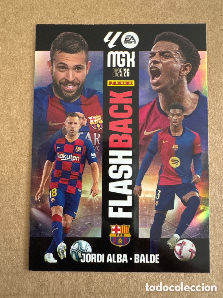 Cromos de f&uacute;tbol: # 427 Jordi Alba Balde FC Barcelona FlashBack Megacracks 25 26 2025 2026 MGK