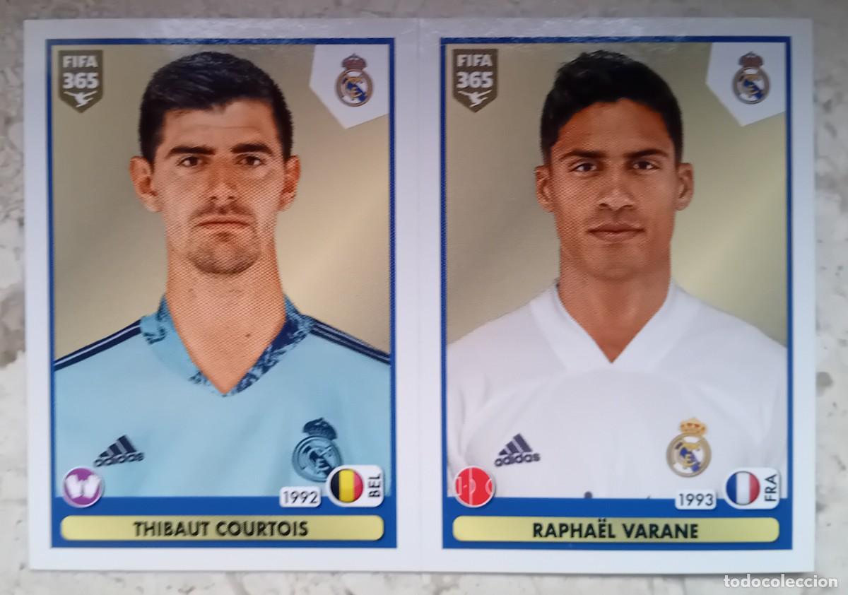 Cromos de f&uacute;tbol: Figurina Panini 2020-21 Cromo Fifa 365 2021 Courtois Varane Real Madrid n 121