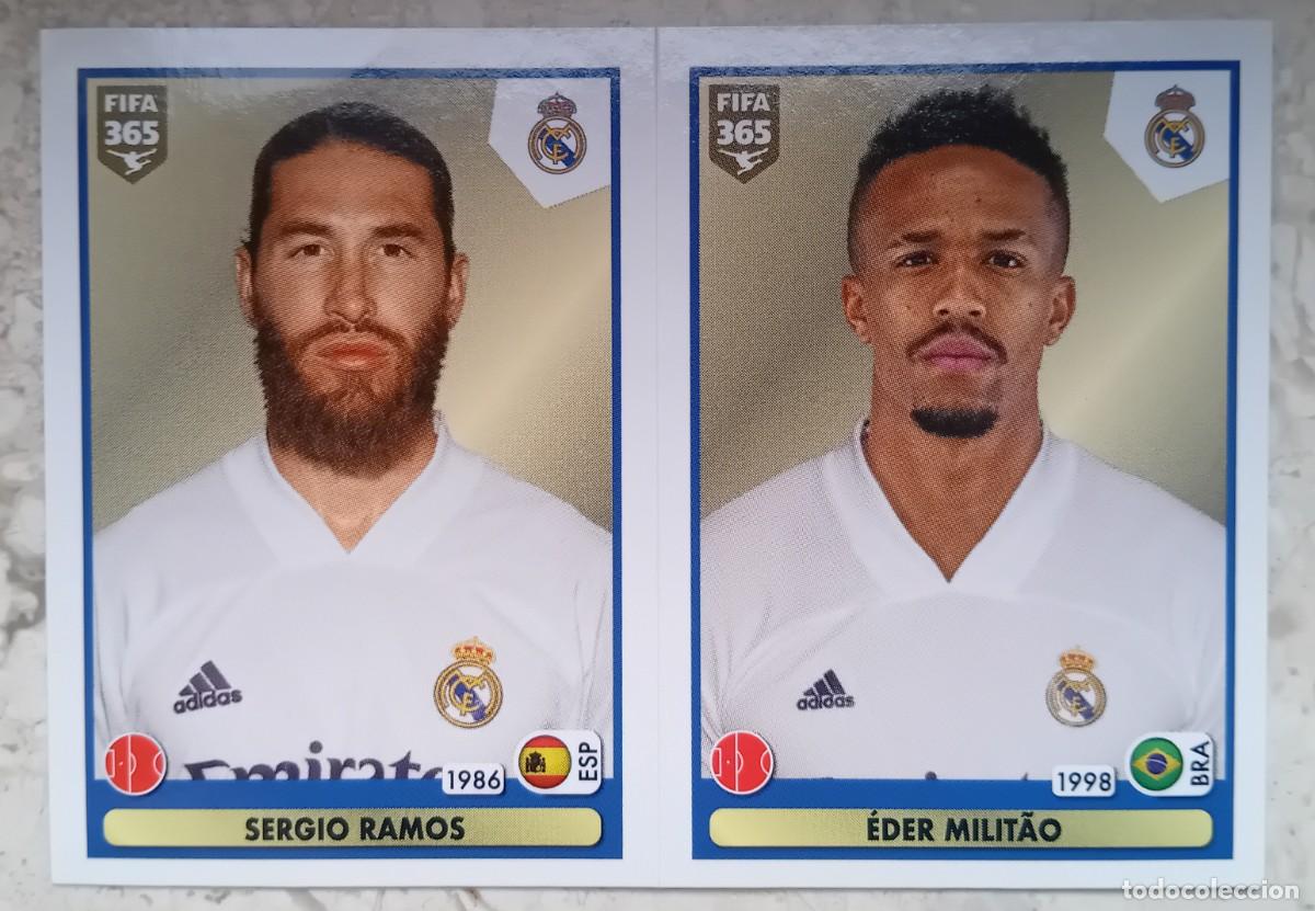 Cromos de f&uacute;tbol: Figurina Panini 2020-21 Cromo Fifa 365 2021 Sergio Ramos Eder Militao Real Madrid n 122