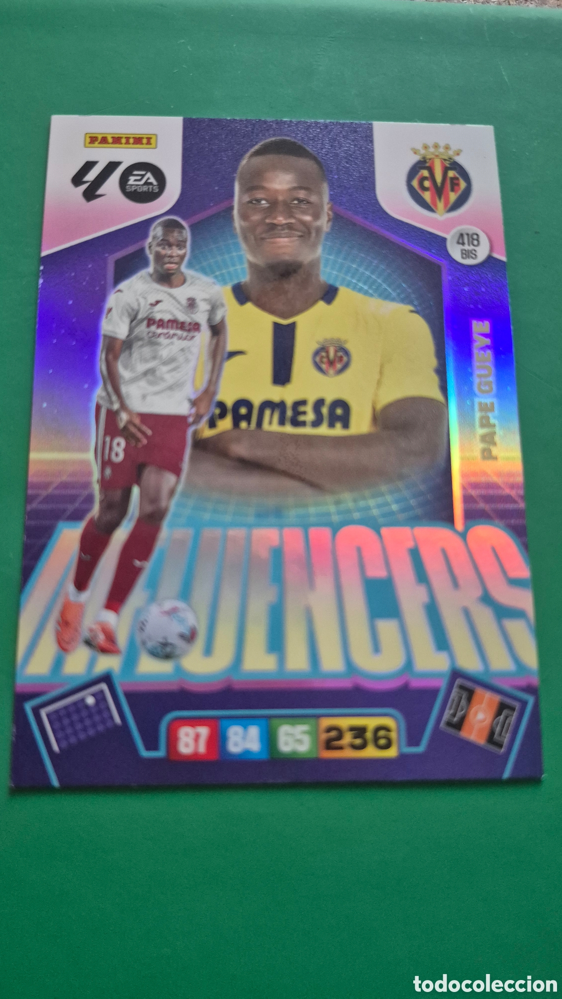 Cromos de f&uacute;tbol: PANINI ADRENALYN 25/26 2025/2026 #418 BIS PAPE GUEYE (VILLARREAL C.F.) INFLUENCERS PREMIUM