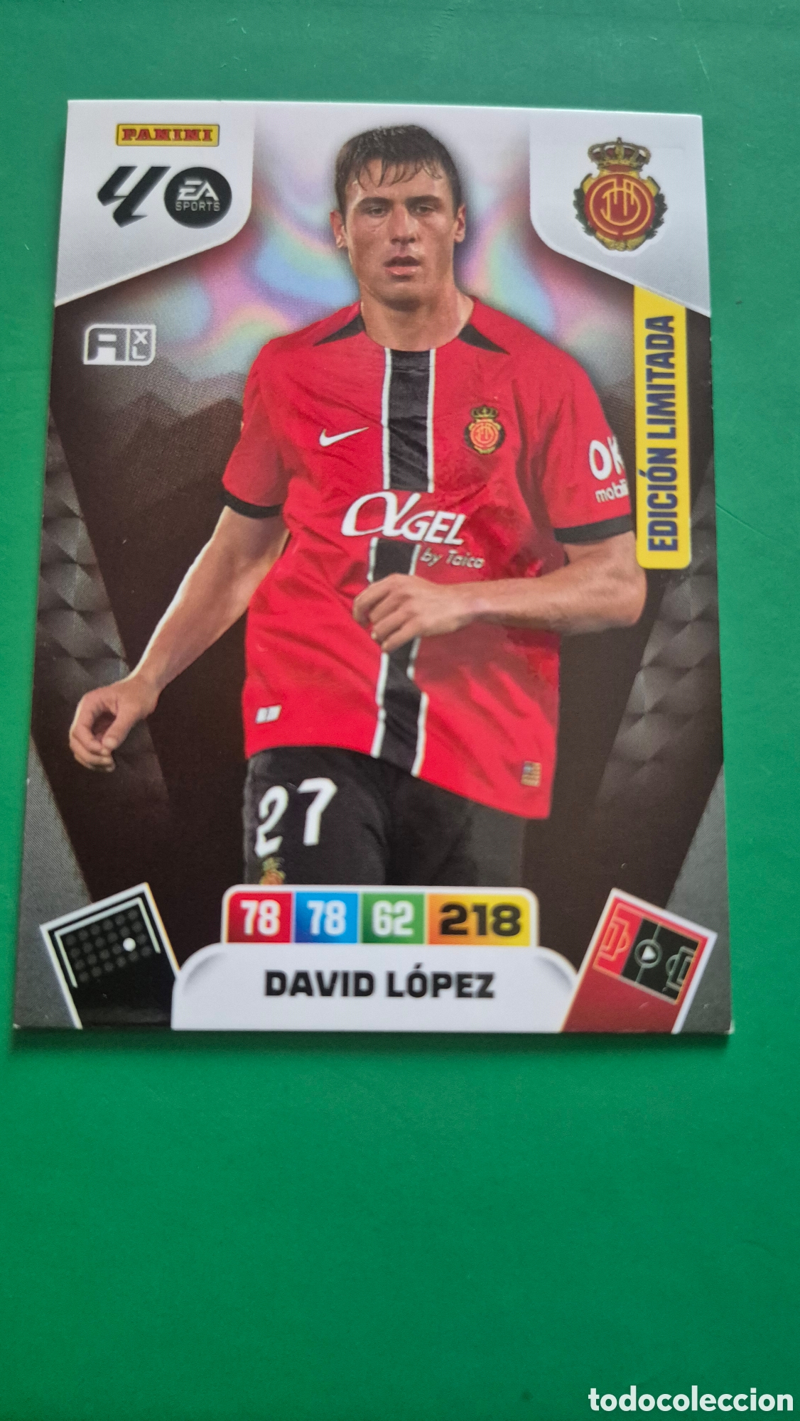 Cromos de f&uacute;tbol: Adrenalyn Liga 2025/26. David L&oacute;pez - Mallorca. Last Moment - Edici&oacute;n Limitada. Editorial Panini