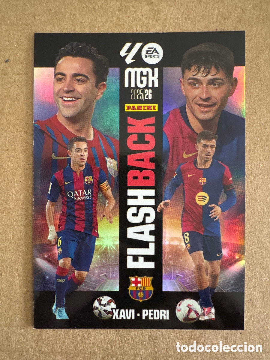 Cromos de f&uacute;tbol: # 95 Xavi Pedri FC Barcelona FlashBack Megacracks 25 26 2025 2026 MGK