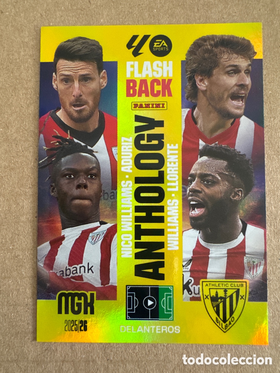 Cromos de f&uacute;tbol: # 433 Aduriz Llorente Williams Athletic Club Bilbao FlashBack Anthology Megacracks 25 26 2025 2026