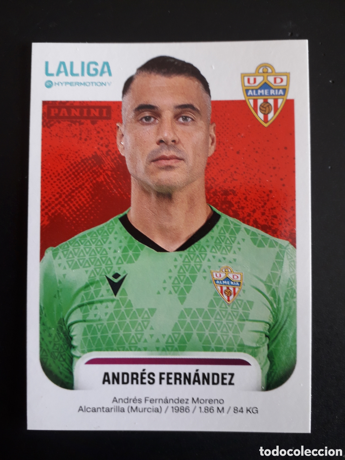 Cromos de f&uacute;tbol: ANDR&Eacute;S FERN&Aacute;NDEZ ALMER&Iacute;A N&deg; 23 LALIGA HYPERMOTION 25 26 2025 2026 PANINI SIN PEGAR PEDIDO M&Iacute;NIMO 3&euro;.