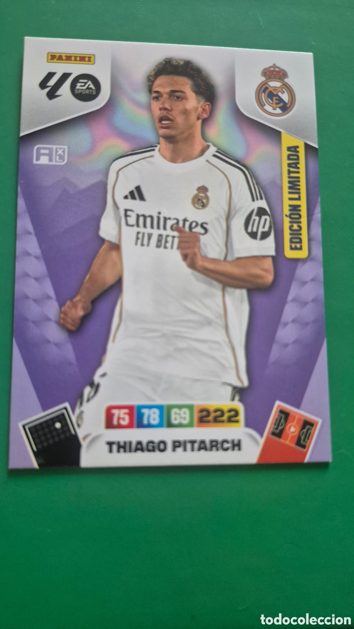 Cromos de f&uacute;tbol: ADRENALYN XL THIAGO PITARCH EDICION LIMITADA REAL MADRID CROMO LIGA 2025 2026 25 26 PANINI