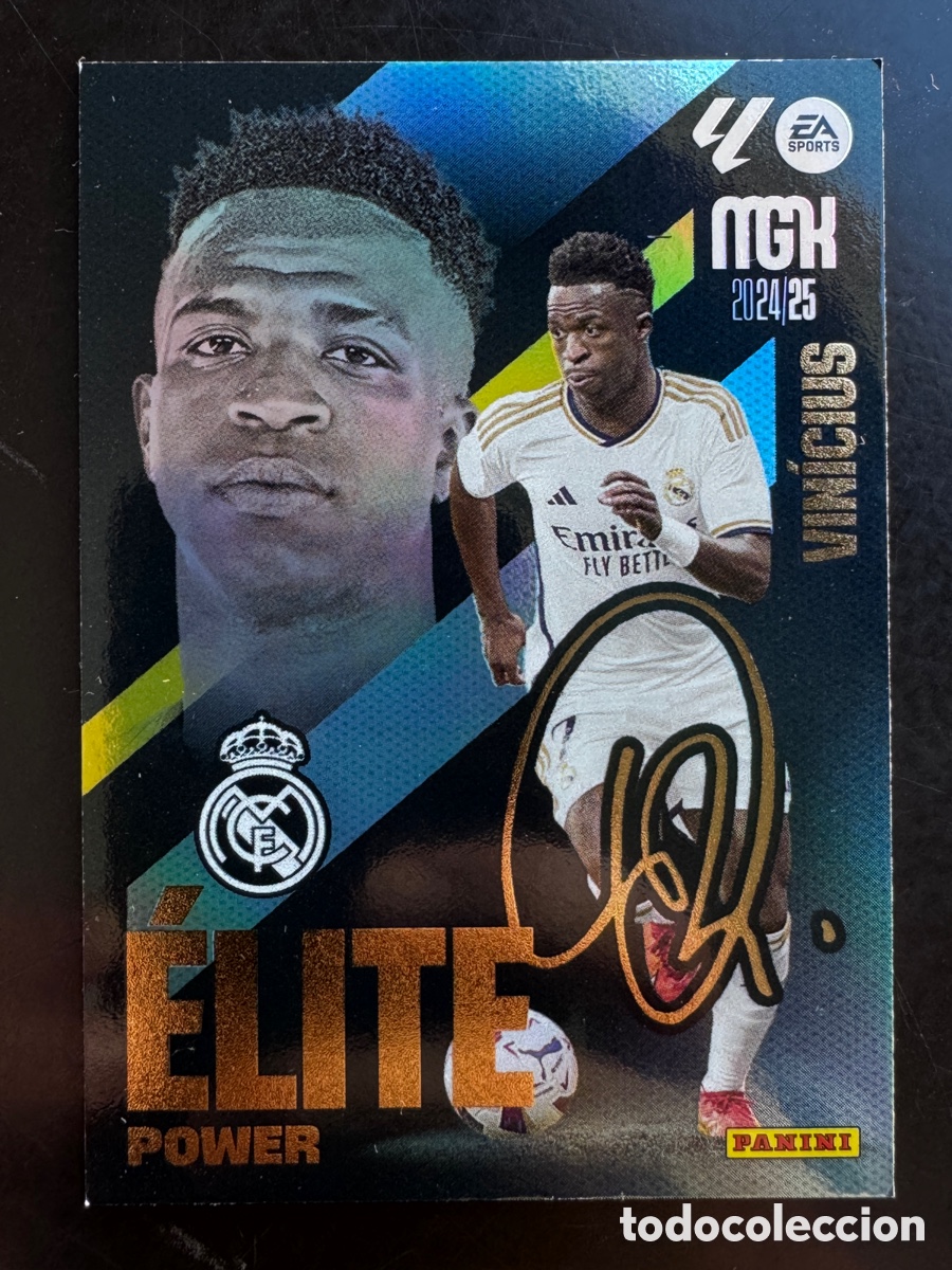 Cromos de f&uacute;tbol: Vinicius &Eacute;lite Power P18 Real Madrid Megacracks 2024/25