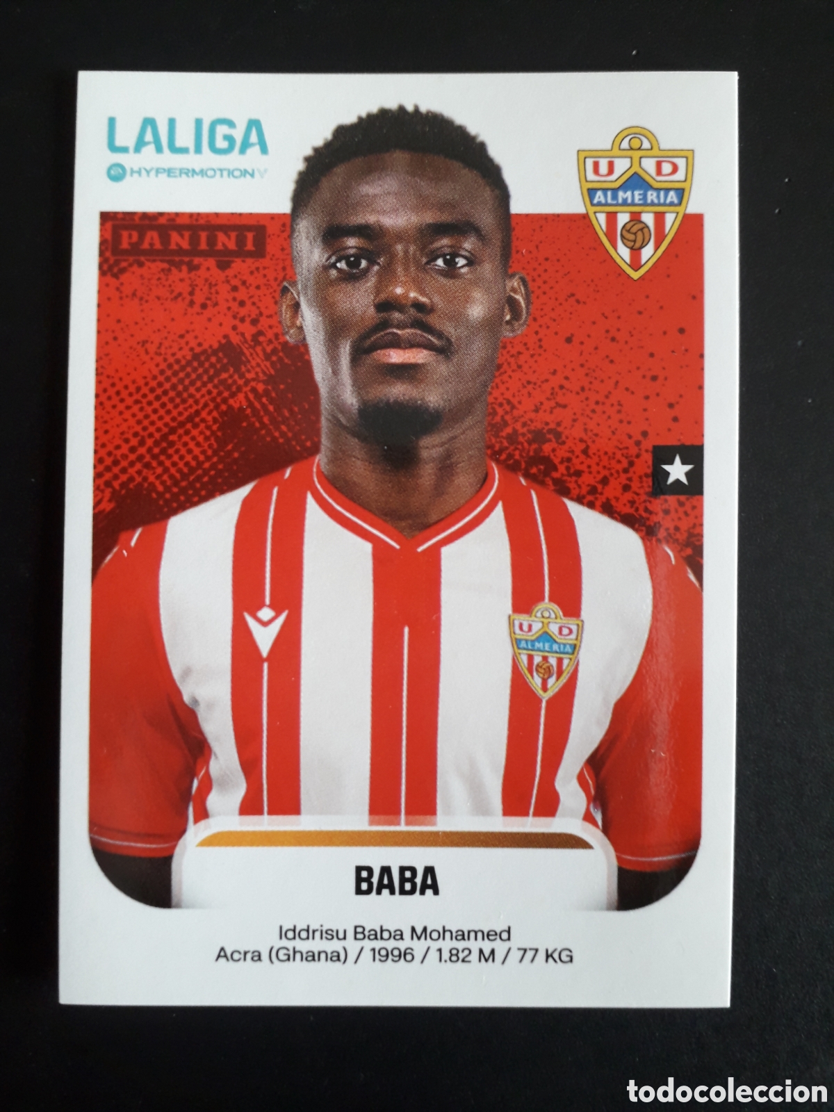 Fu&szlig;ball-Sticker: BABA ALMER&Iacute;A N&deg; 30 LALIGA HYPERMOTION 25 26 2025 2026 PANINI SIN PEGAR PEDIDO M&Iacute;NIMO 3&euro;